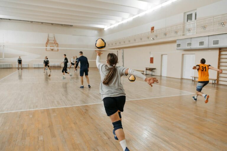 Young athlete wearing a mouthguard while playing sports with braces for protection.